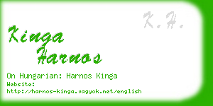 kinga harnos business card